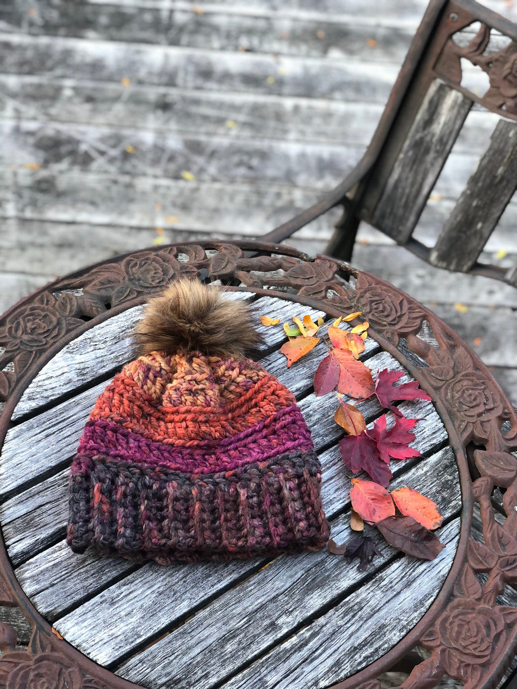 Autumn Dreams Beanie, Earth tone winter hat, Chunky Yarn Beanie, Warm Winter Hat, Fall Inspired Beanie, Gift for Her