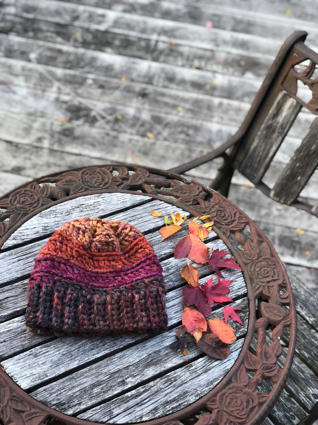 Autumn Dreams Beanie, Earth tone winter hat, Chunky Yarn Beanie, Warm Winter Hat, Fall Inspired Beanie, Gift for Her