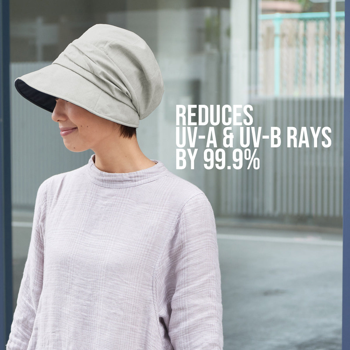 Chemo Headwear Organic Cotton Lined Newsboy Cap, Cloche Hat Women, Wide Brim Sun Hat