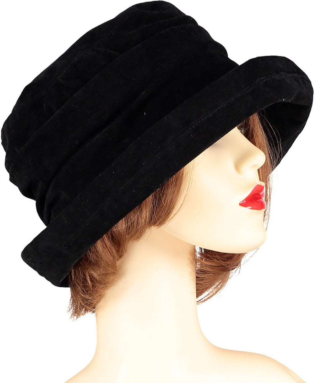 Black Winter Fashion Cloche Hat for Women, Smart Autumn / Fall Style, Rainproof Vintage Style Hat, Soft Foldable Brim, One Size Fits All
