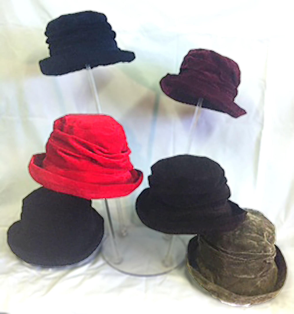 Black Winter Fashion Cloche Hat for Women, Smart Autumn / Fall Style, Rainproof Vintage Style Hat, Soft Foldable Brim, One Size Fits All