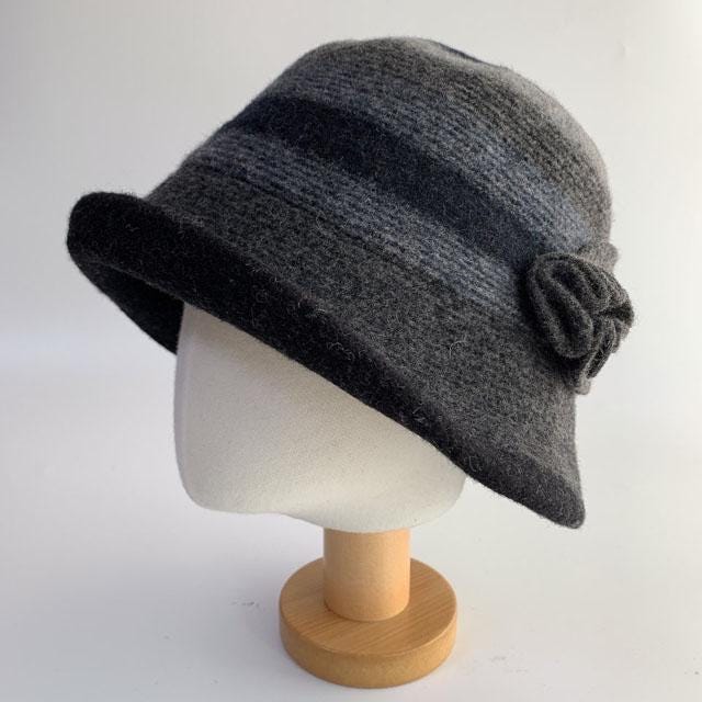 Wool Winter Bucket Hat: Foldable Travel Hat with Adjustable Strap