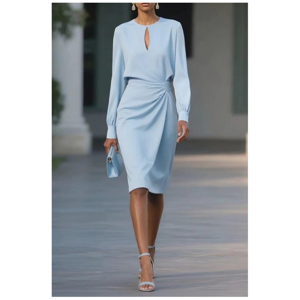 Elegant Floral Ruched Bodycon Midi Dress, Chic Wedding Guest Outfit