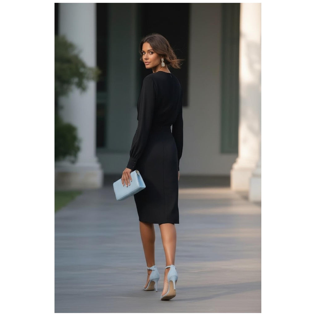 Elegant Floral Ruched Bodycon Midi Dress, Chic Wedding Guest Outfit