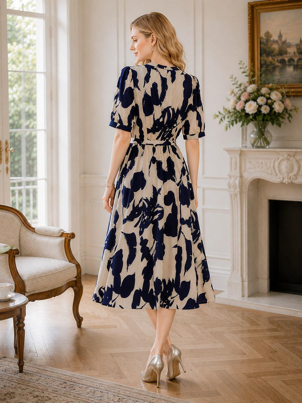 Silk Luxury Floral Print Bodycon Dress Bandage Vintage Elegant Evening Casual Summer Women