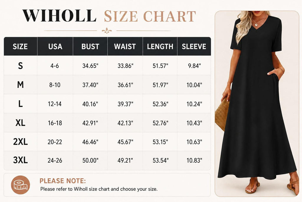 Women's Elegant Maxi Dress V Neck Casual Short Sleeve Comfortable Summer Daily Wear Outfit