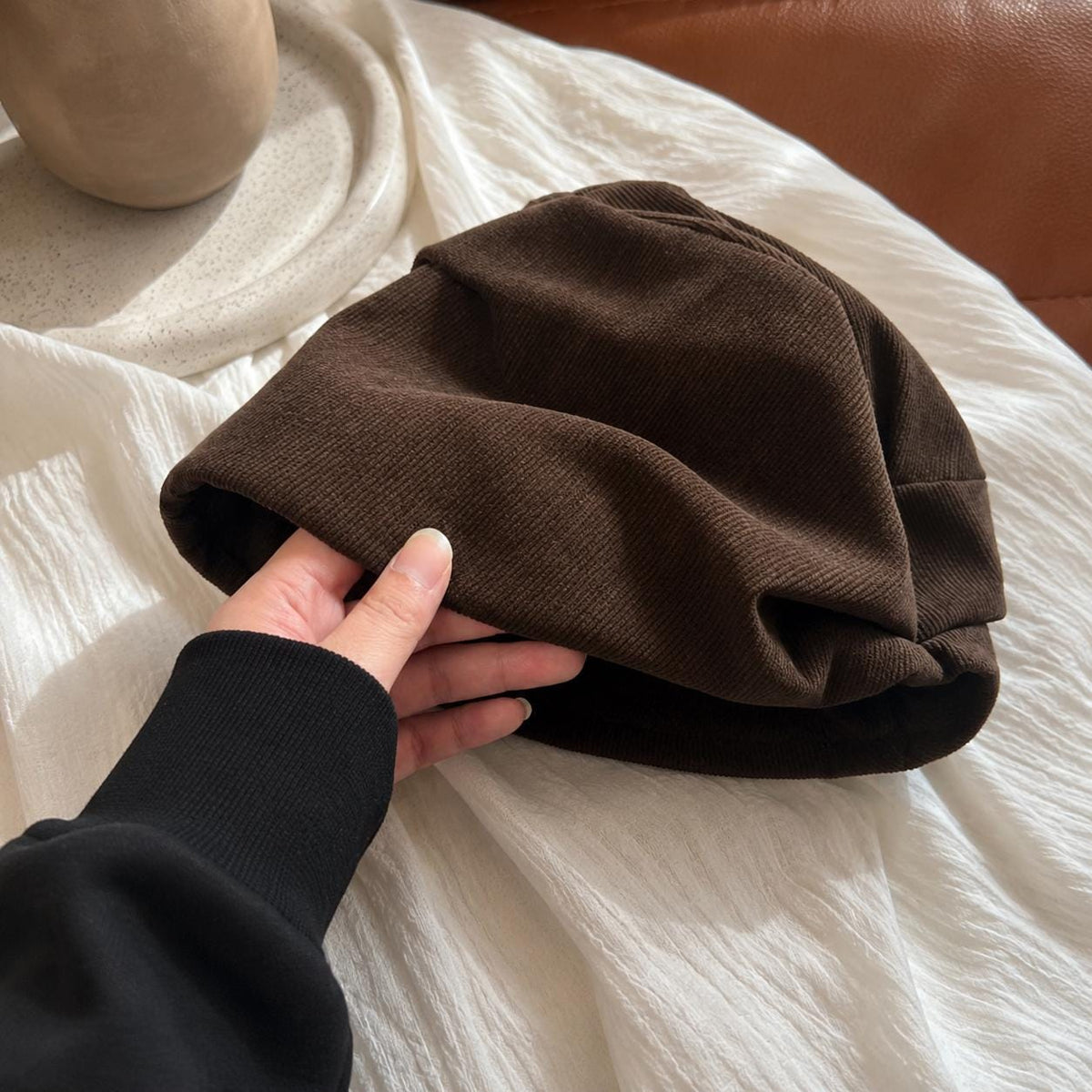 Oversized Slouchy Beret Hat for Women, Vintage French Style Newsboy Cap, Big Head Friendly Baggy Hat, Chic Casual Streetwear Accessory