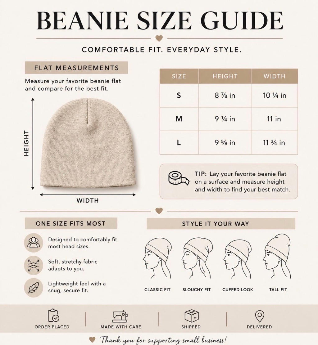 Women's Floral Beanie, Jewel Tone Boho Hat, Double Layer Winter Cap