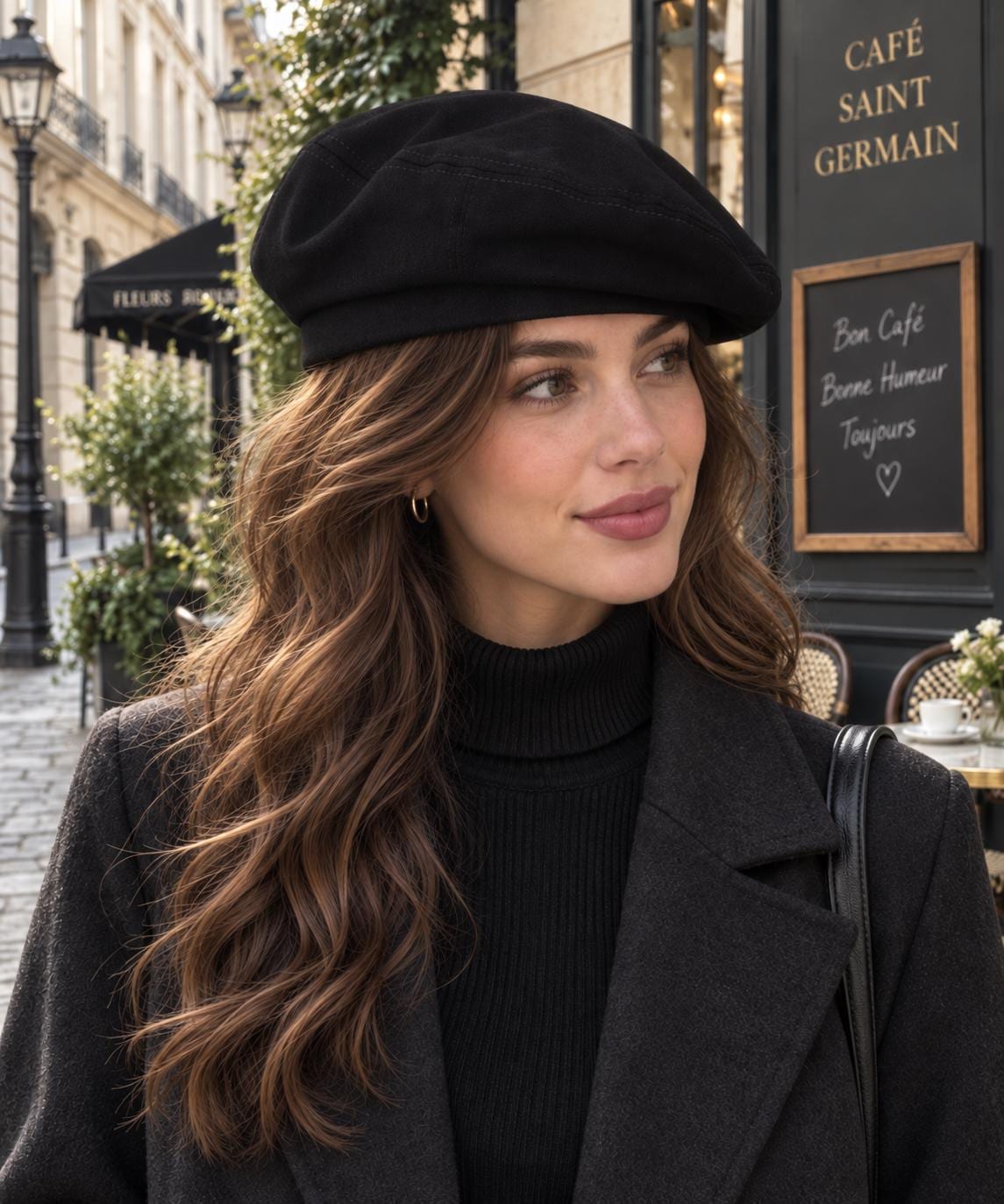 Womens Cotton Beret Hat Solid Color Octagonal Painter Cap Autumn Winter