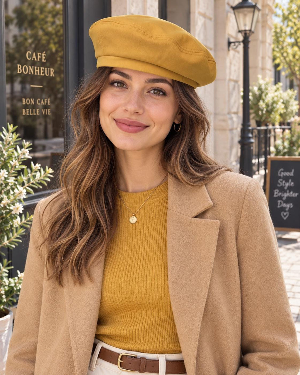 Womens Cotton Beret Hat Solid Color Octagonal Painter Cap Autumn Winter